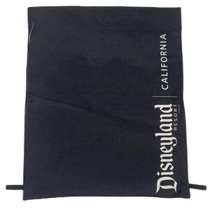 Disneyland Resort California simple black and white canvas sack bag